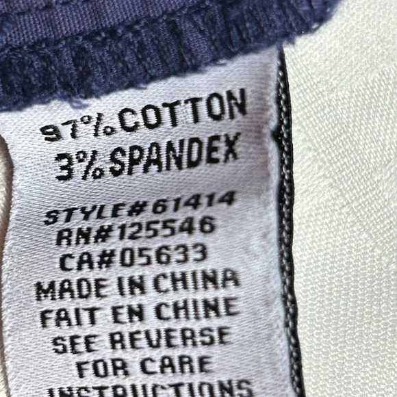 HABITAT  navy cotton pants.NWT 128$ drawstring,zipper,pockets,utility,coastal - Picture 16 of 16